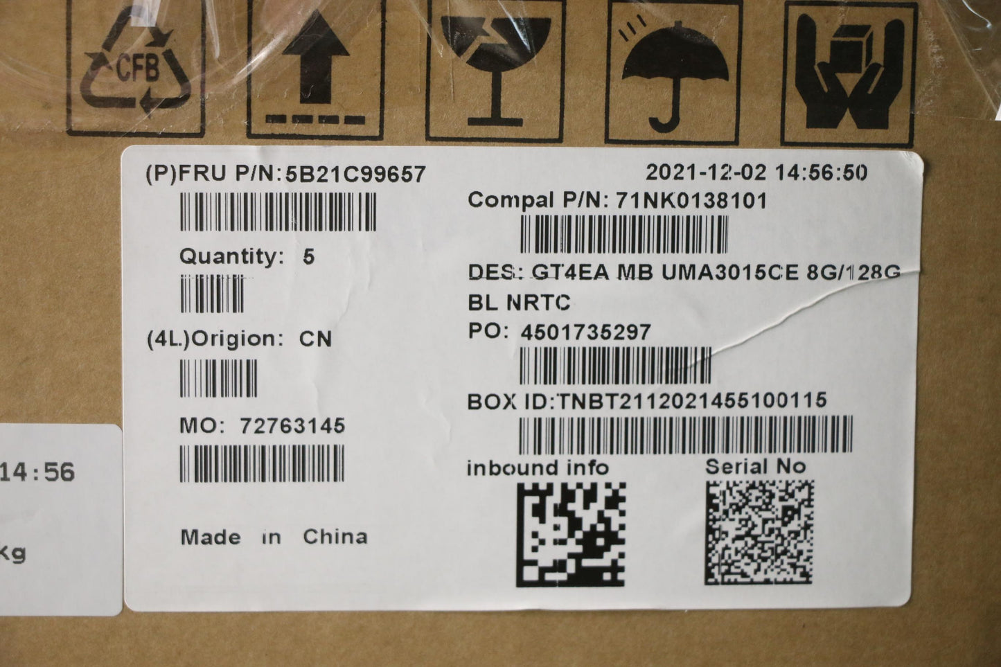 Lenovo Bdplanar Fru Mb 3015Ce 8G/128G - 5B21C99657