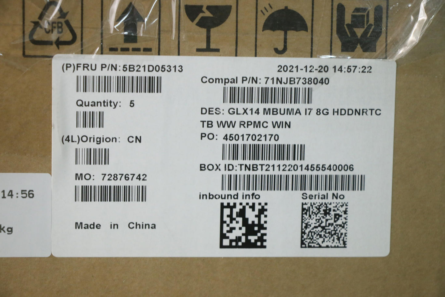 Lenovo Bdplanar Mbc21A3 Wini7Uma8Ghd - 5B21D05313