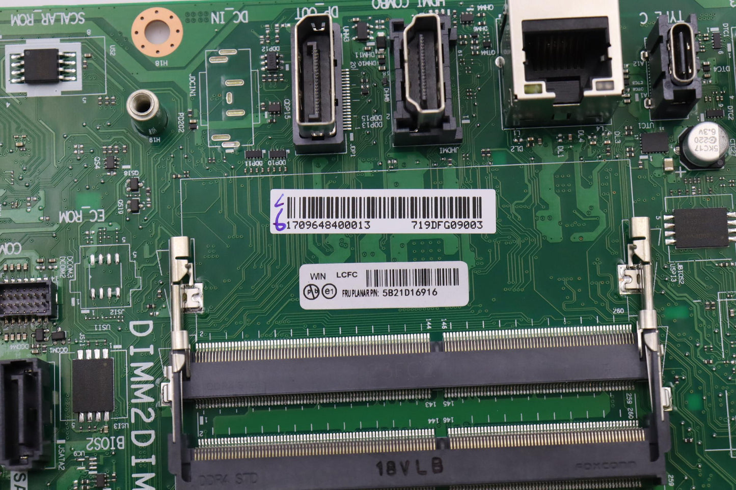 Lenovo (5B21D16916) Q670 Motherboard for Windows, Dual Display Support, MSB LI