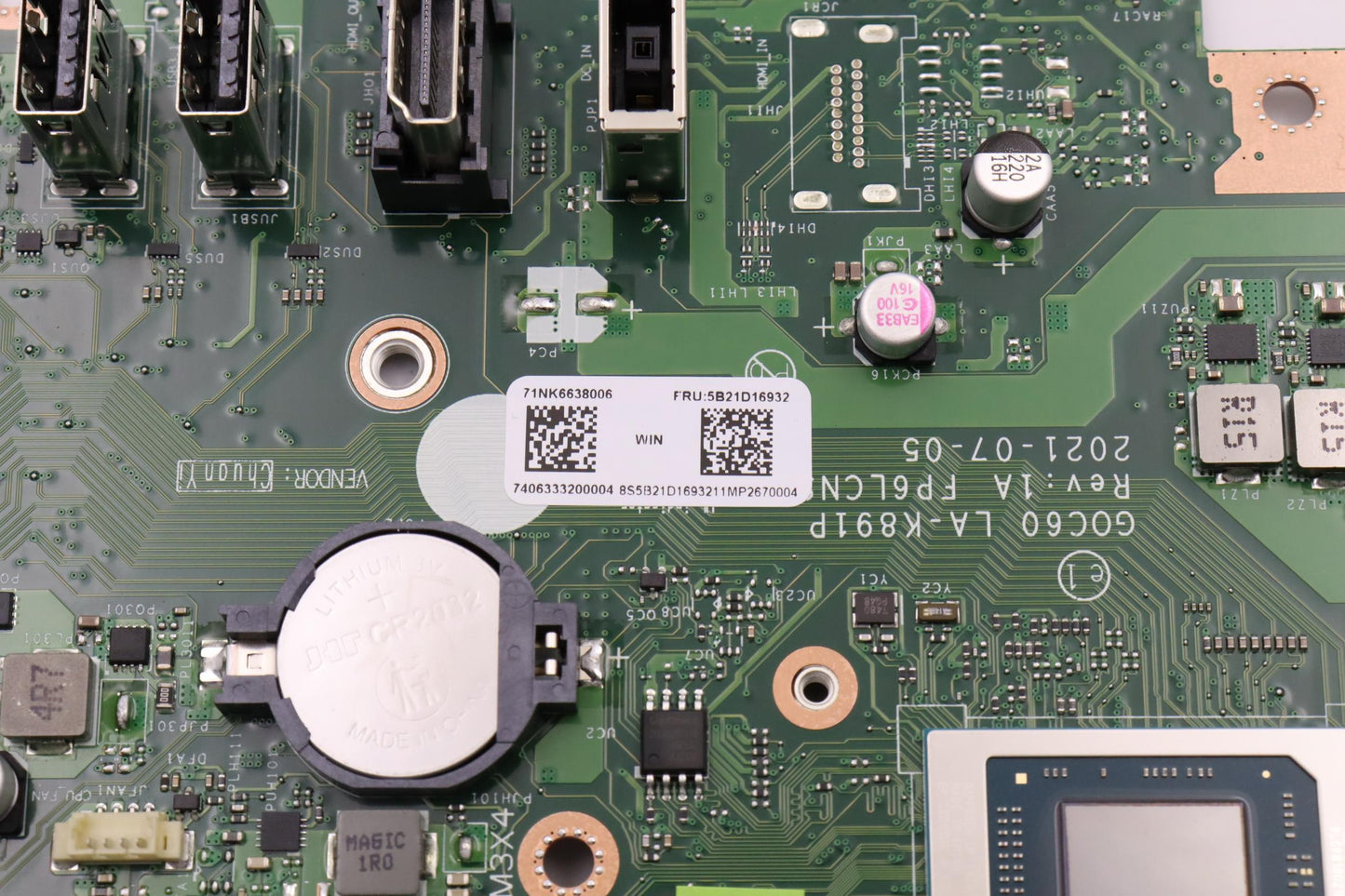 Lenovo Bdplanar R7-5825U Uma Hdmi Out - 5B21D16932