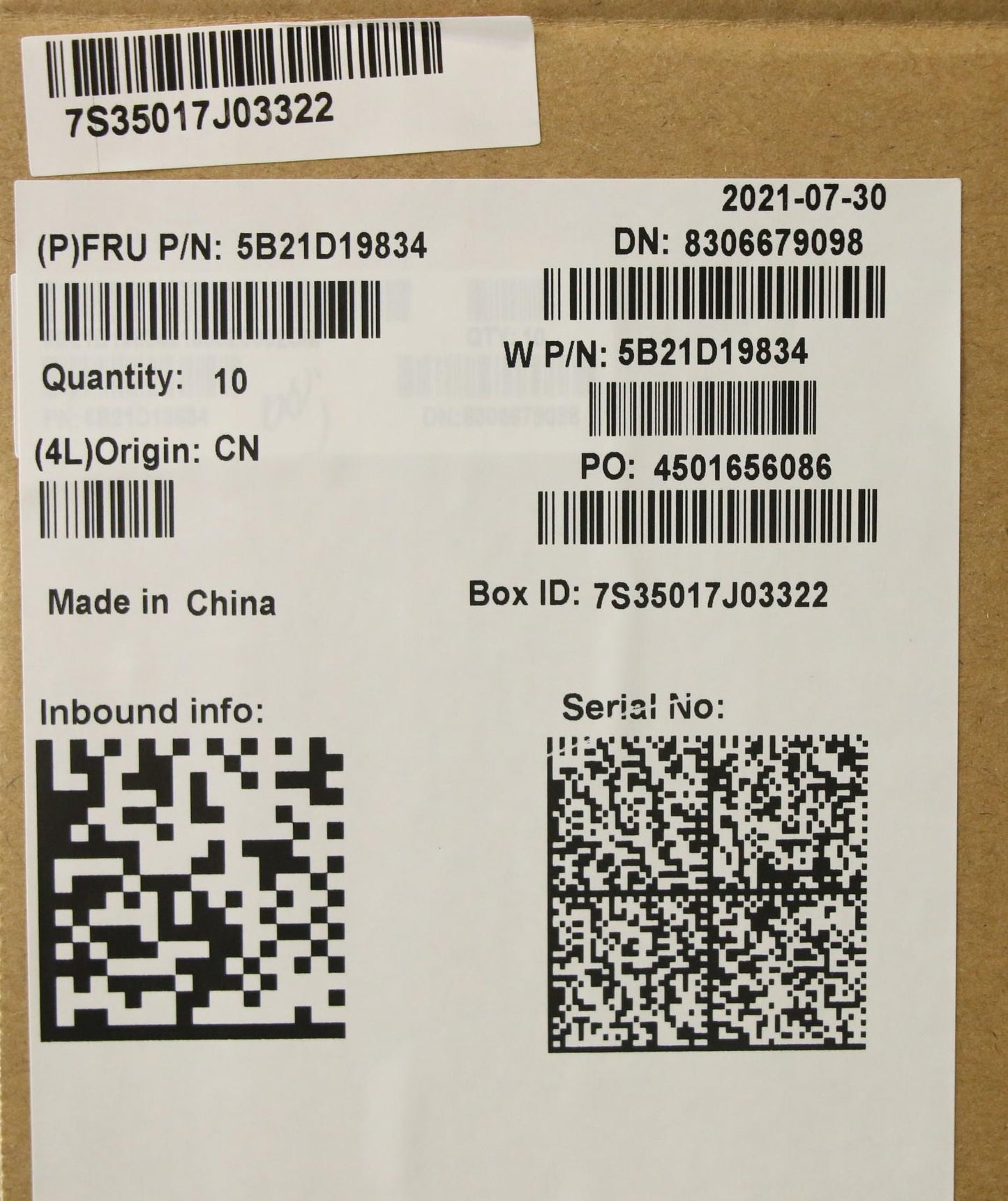 Lenovo Bdplanar Fr3015Euma4G128Gnwwwi - 5B21D19834