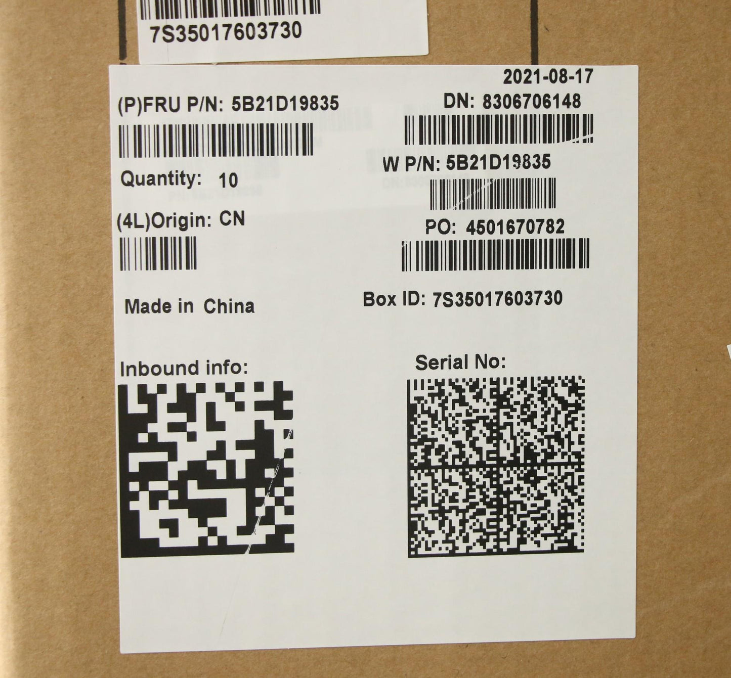 Lenovo BDPLANAR FR3015e UMA 8G NWW WIN NDYTdTyAB - 5B21D19835