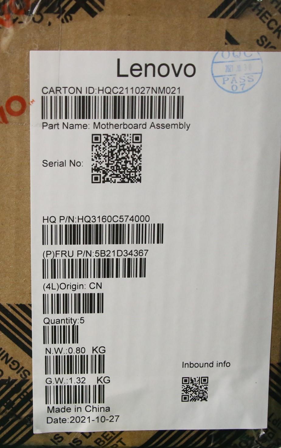 Lenovo Bdplanar Mbh20Wjwini51130G7Uma - 5B21D34367