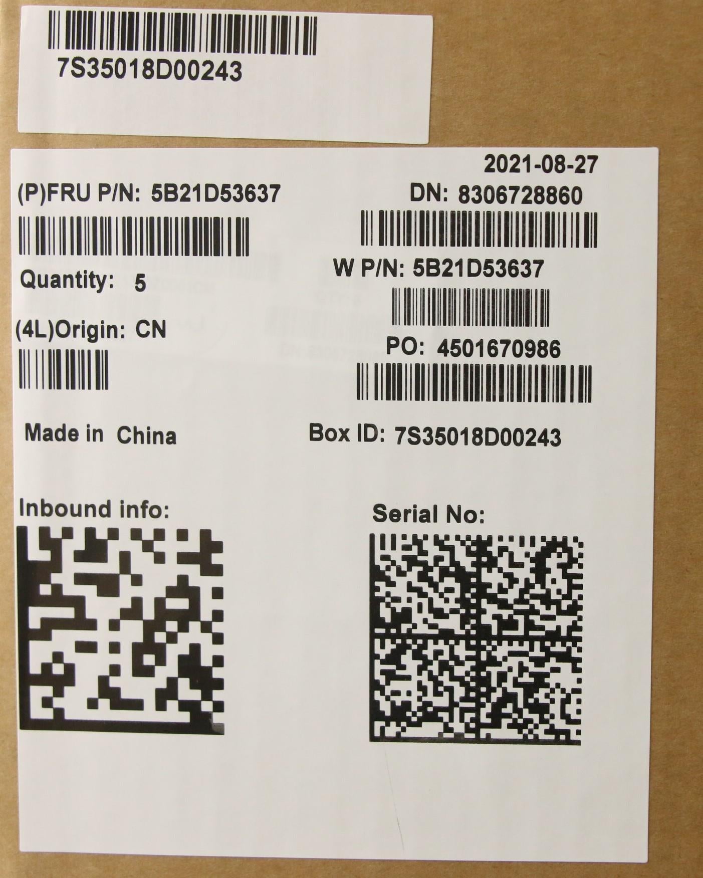 Lenovo Motherboard with i7-11800H, RTX, TPM, Windows Support - 5B21D53637