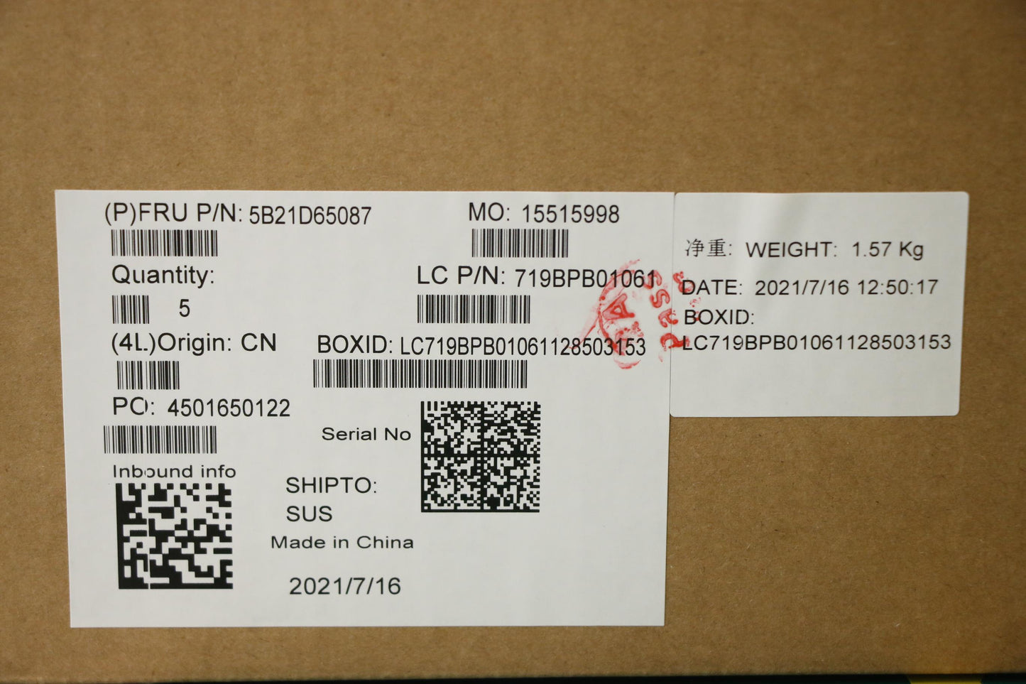 Lenovo Bdplanar I5-1145G7Umassdrtlwin - 5B21D65087