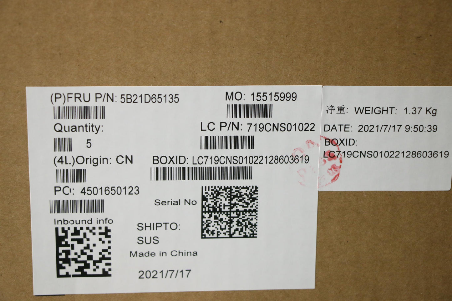 Lenovo Bdplanar I5-1135G7 8G 201 Win - 5B21D65135