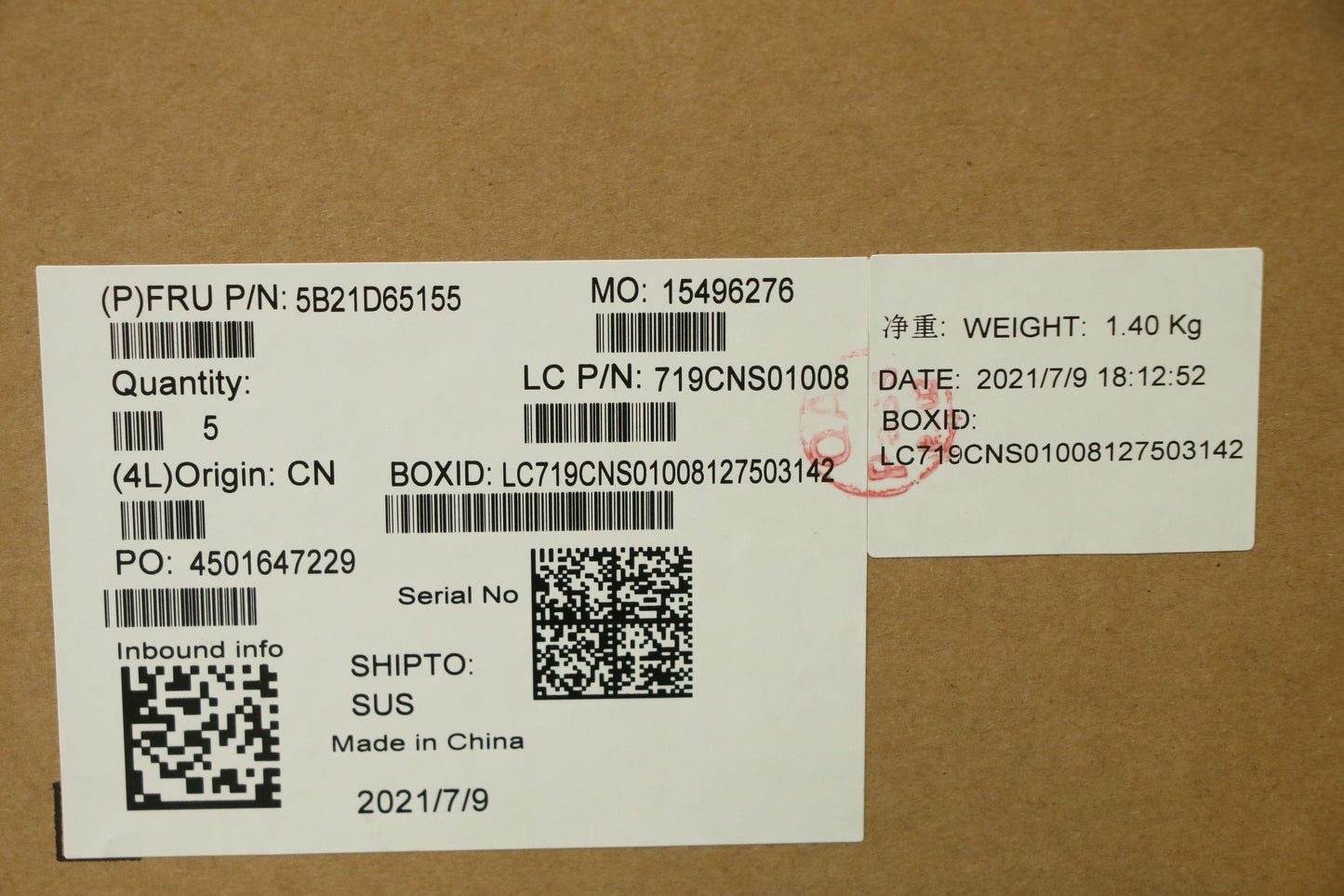 Lenovo Motherboard with i5-1135G7, 16GB RAM, AX201, TPM, Windows - 5B21D65155