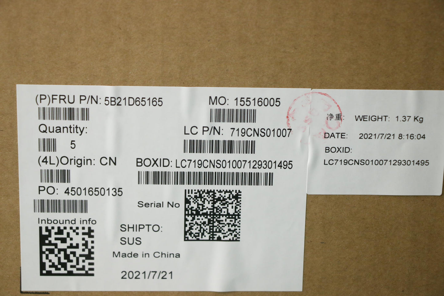 Lenovo Bdplanar I7-1165G7 8G 201 Win - 5B21D65165