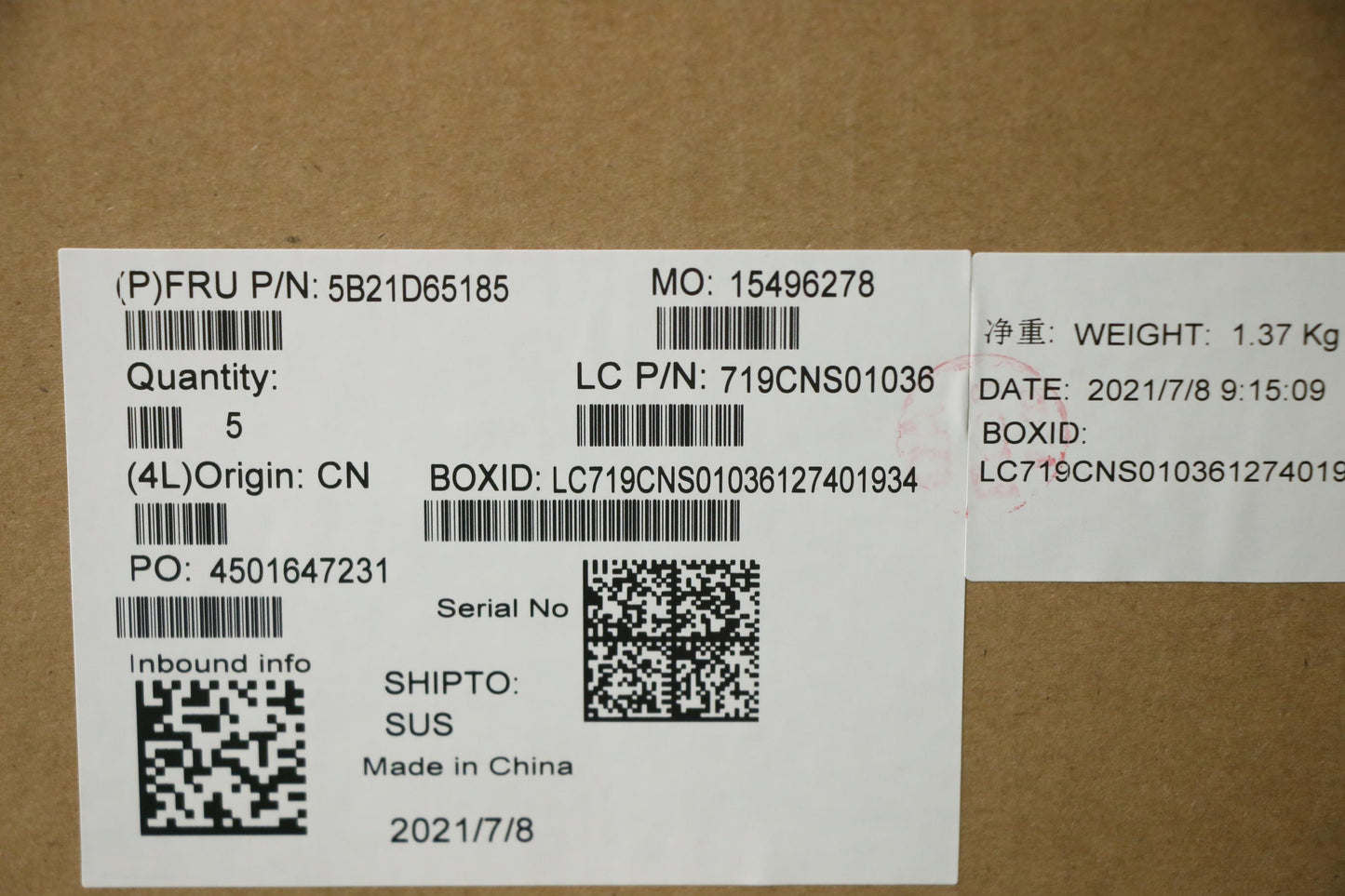 Lenovo Bdplanar I7-1165G7 16G 201Win - 5B21D65185