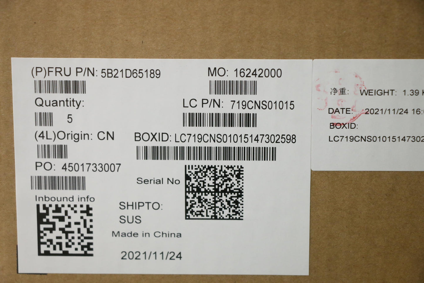 Lenovo Bdplanar I7-1165G7 16G 201Win - 5B21D65189