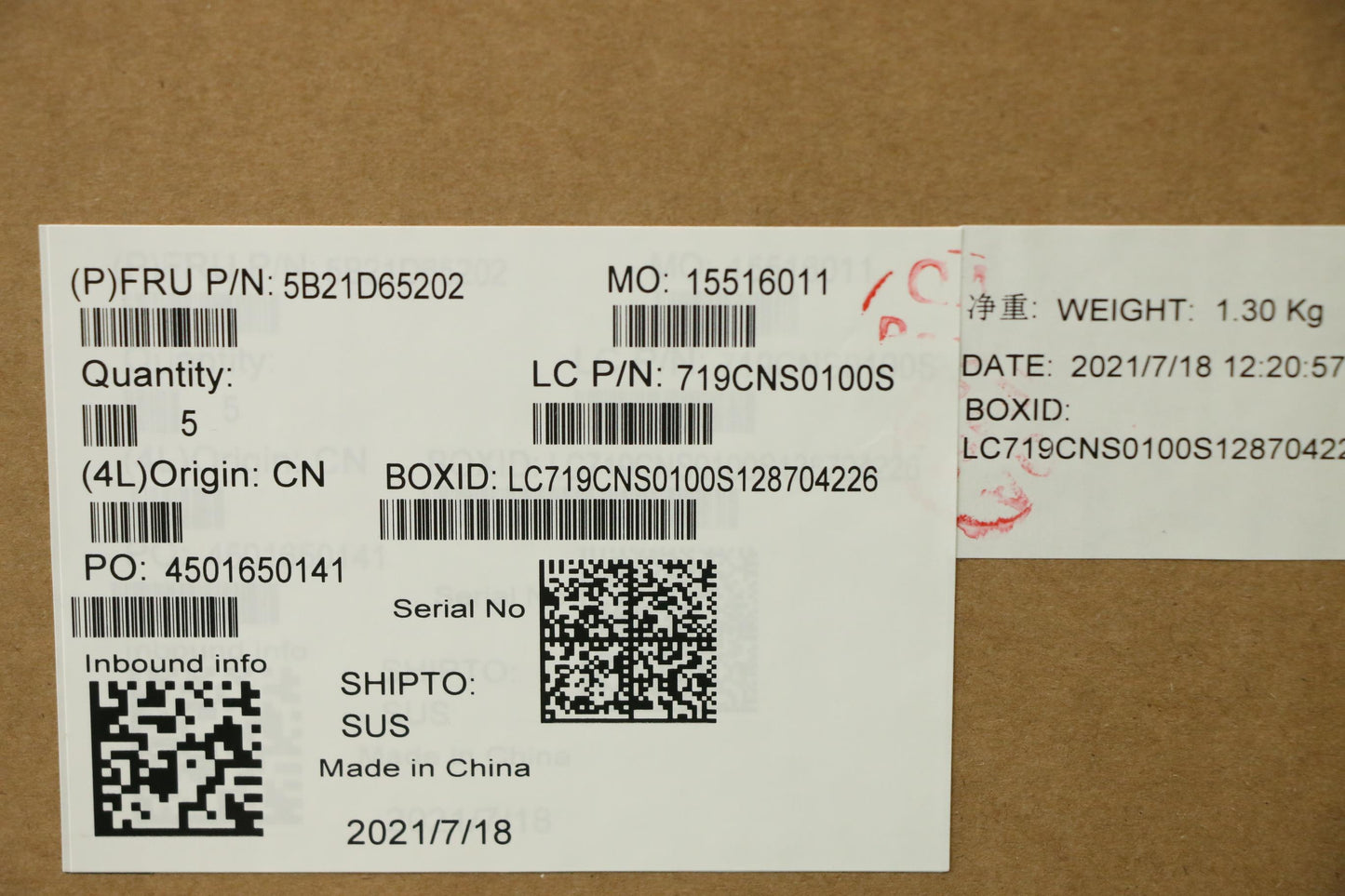 Lenovo Bdplanar I7-1165G7 16G 201Nok - 5B21D65202