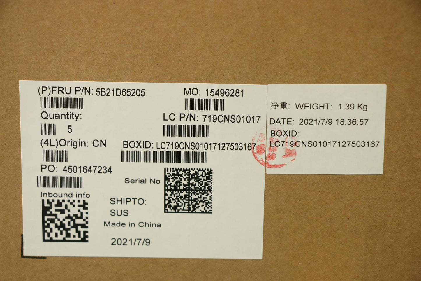 Lenovo Bdplanar I5-1145G7 8G201Vp Win - 5B21D65205