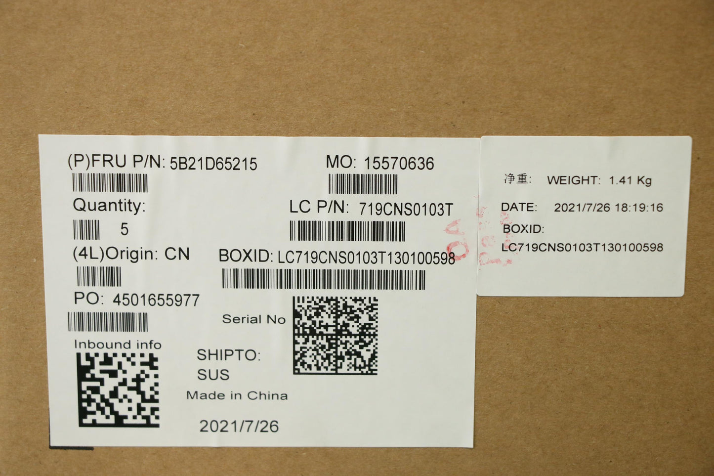 Lenovo Bdplanar I5-1145G7 8G201Vp Win - 5B21D65215
