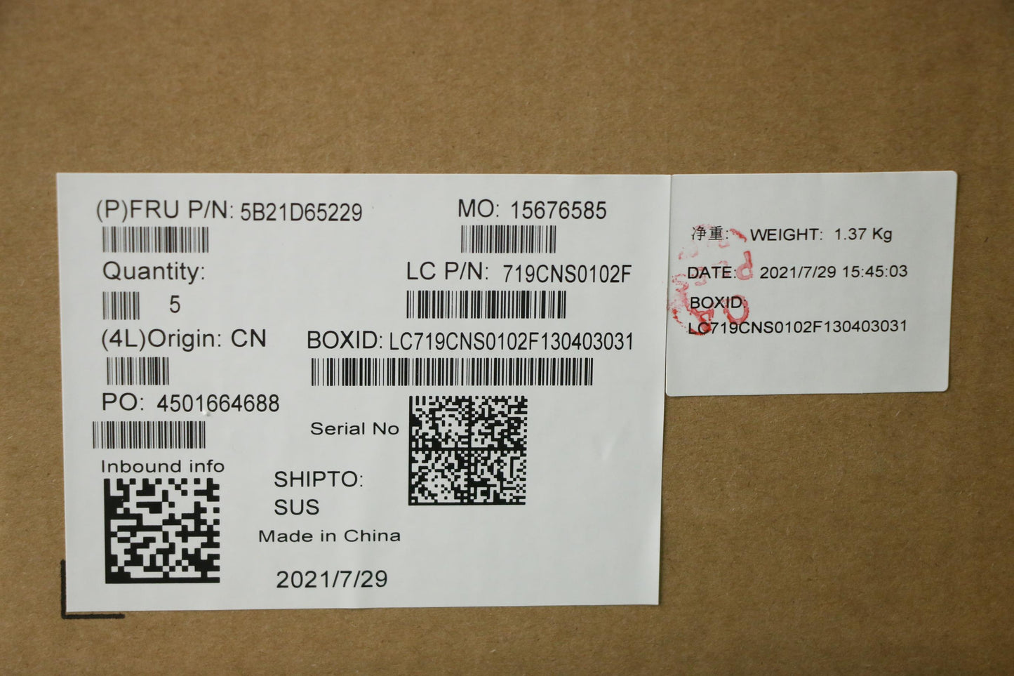 Lenovo Bdplanar I5-1145G7 16G201Vpwin - 5B21D65229