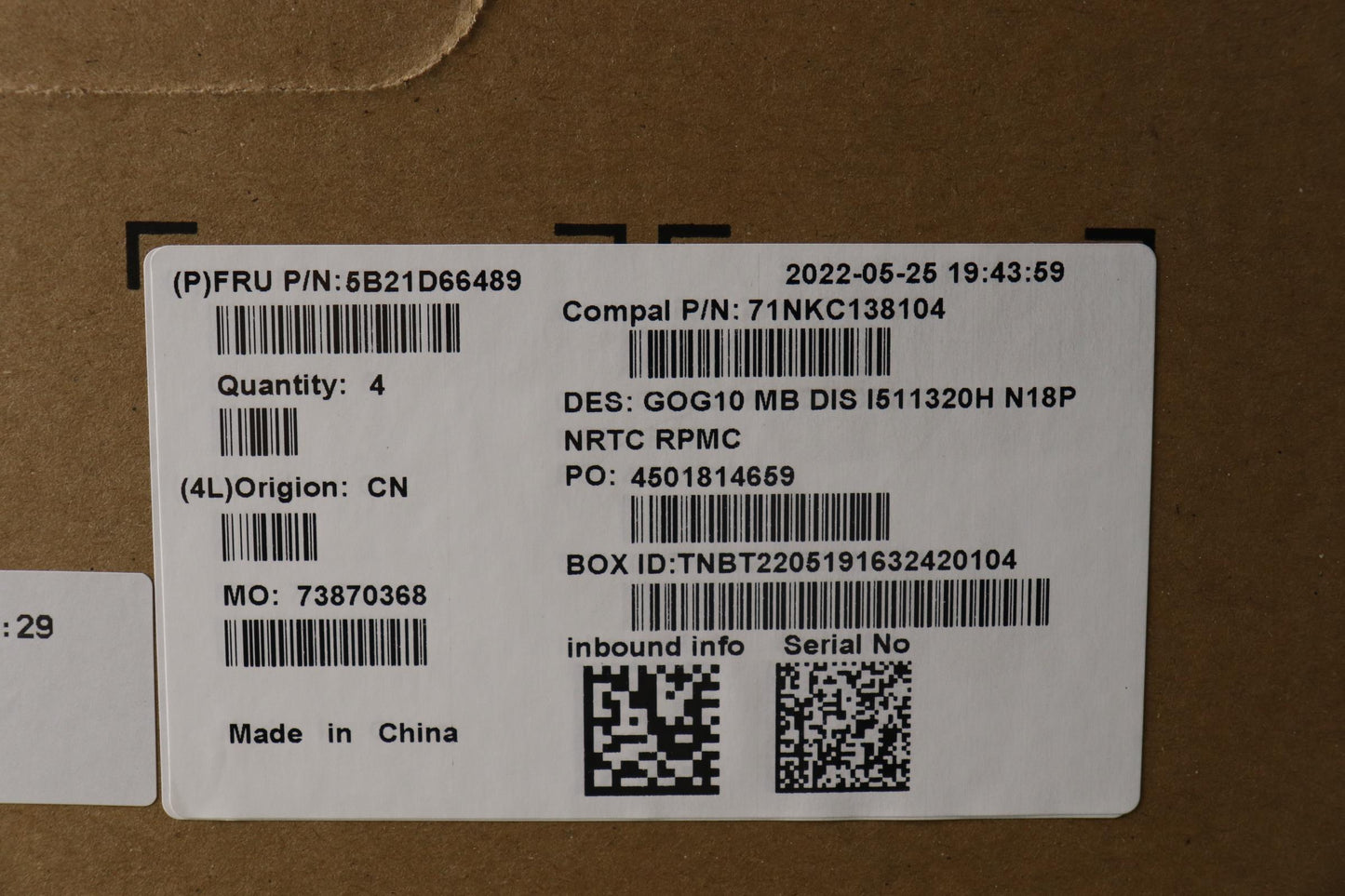 Lenovo Bdplanar Mbc82K1 Noki511320H_G - 5B21D66489