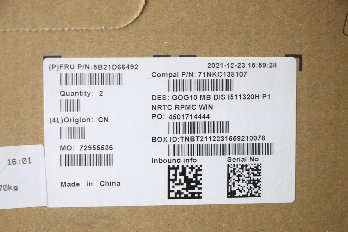 Lenovo Bdplanar Mbc82K1Wini511320H_Rt - 5B21D66492
