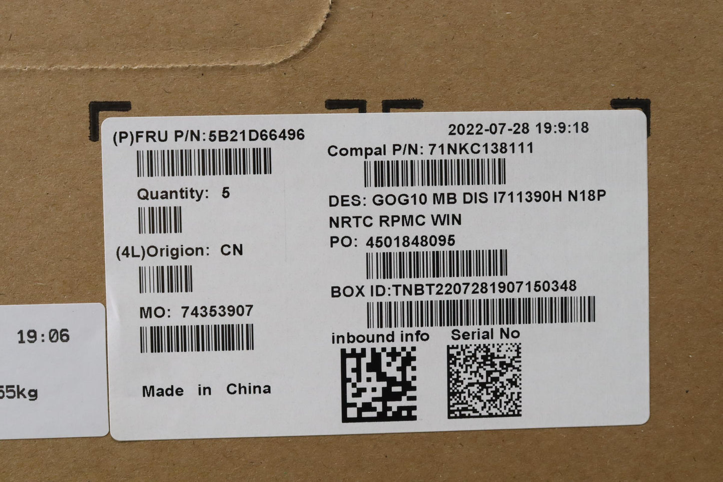 Lenovo Bdplanar Mbc82K1 Wini711390H_G - 5B21D66496