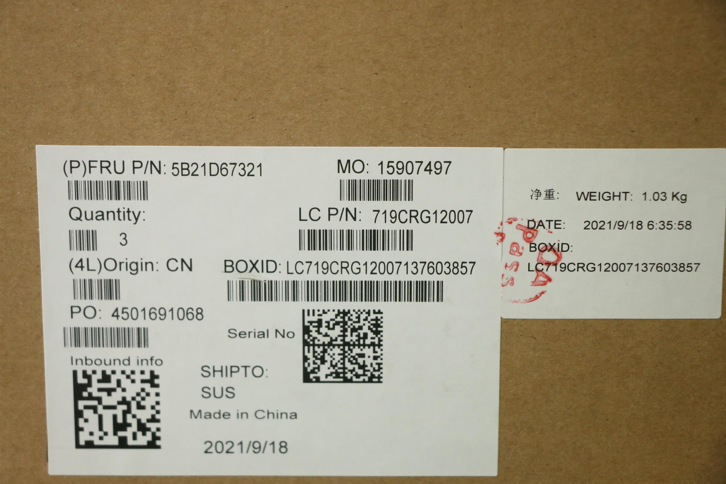 Lenovo Bdplanar Mbl21B1Wini711800H_Rt - 5B21D67321