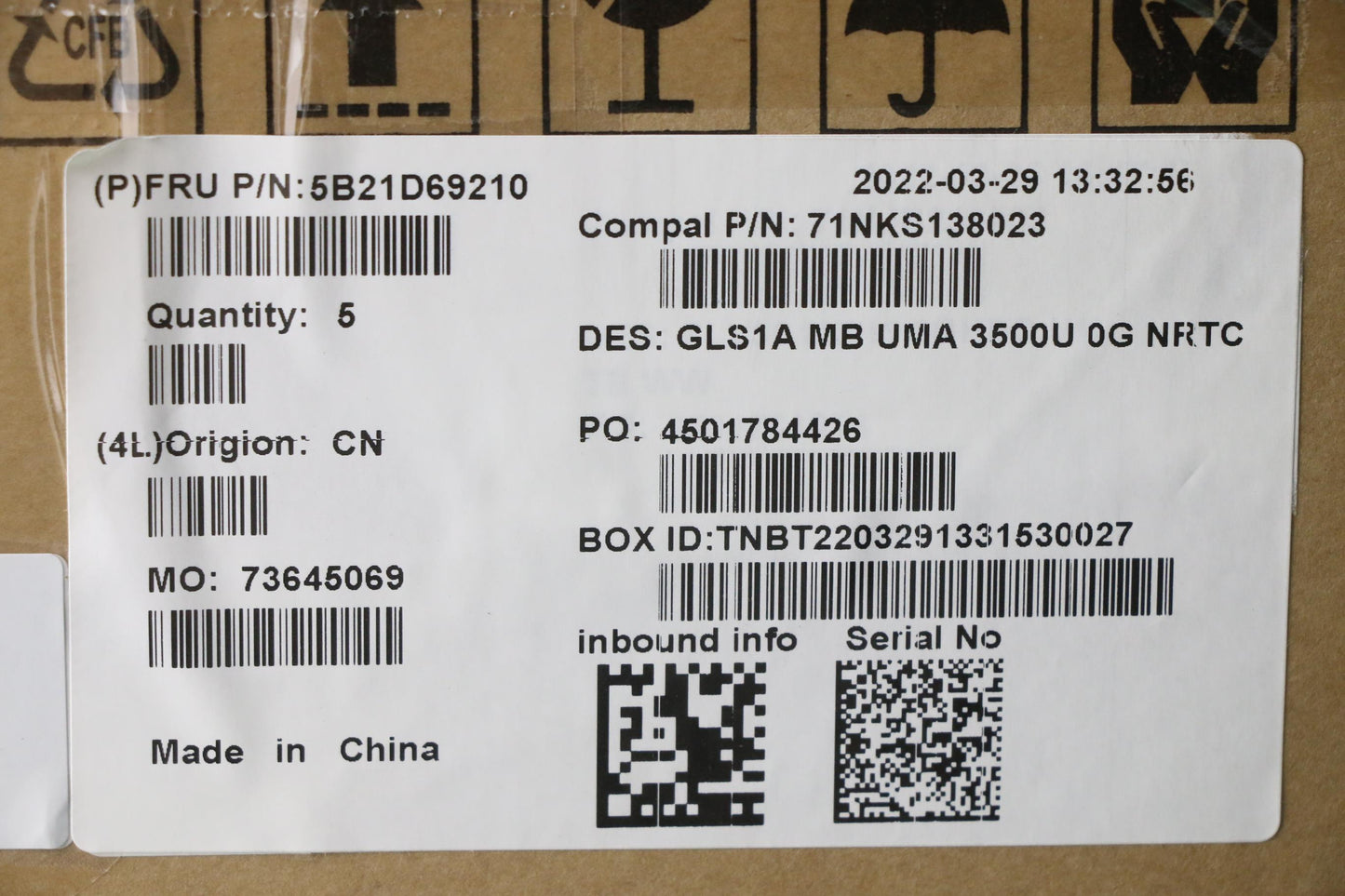 Lenovo Bdplanar Mb C82R0 Nok R53500U_ - 5B21D69210