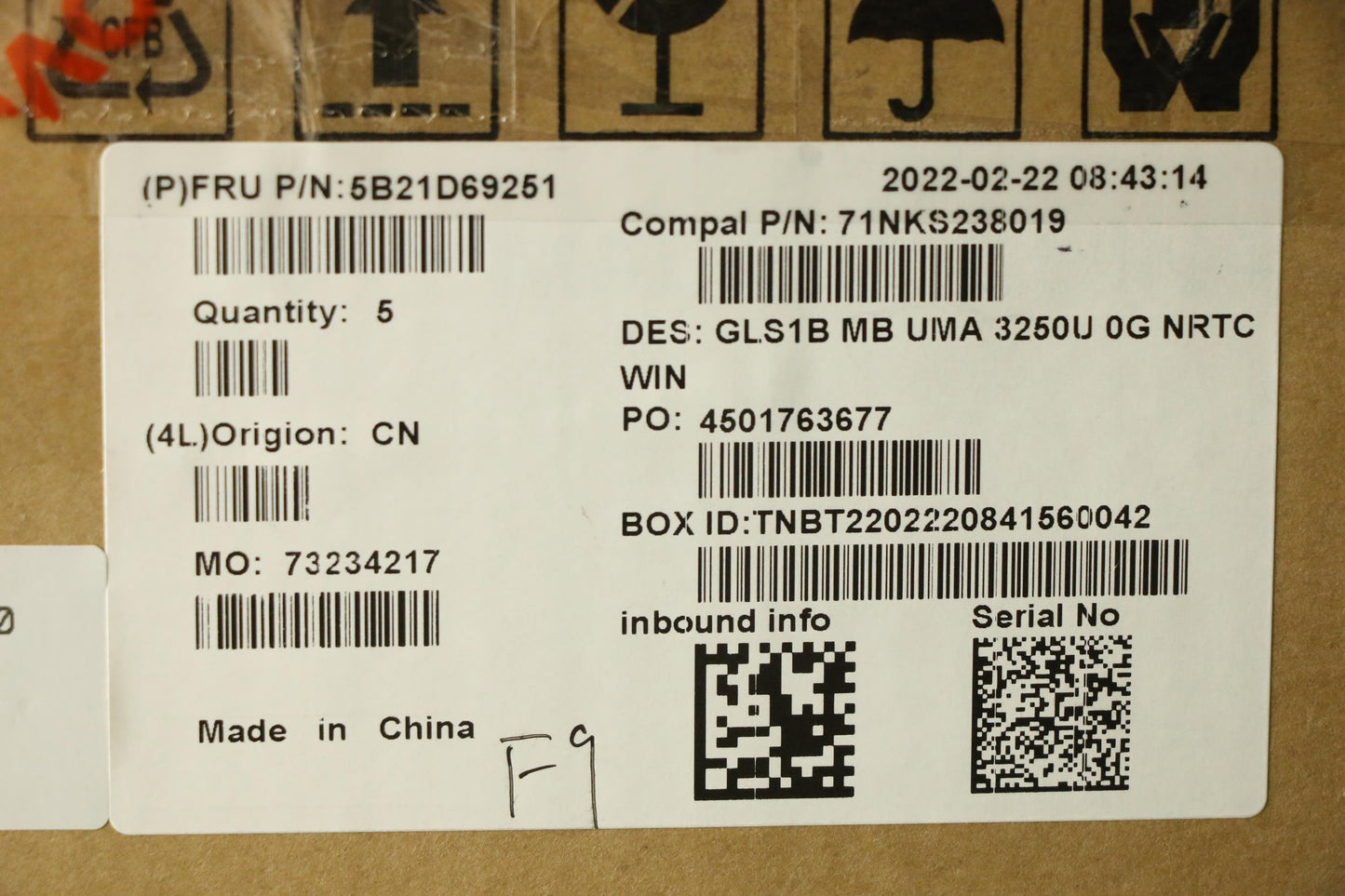 Lenovo Bdplanar Mb C82R1 Win R33250U_ - 5B21D69251