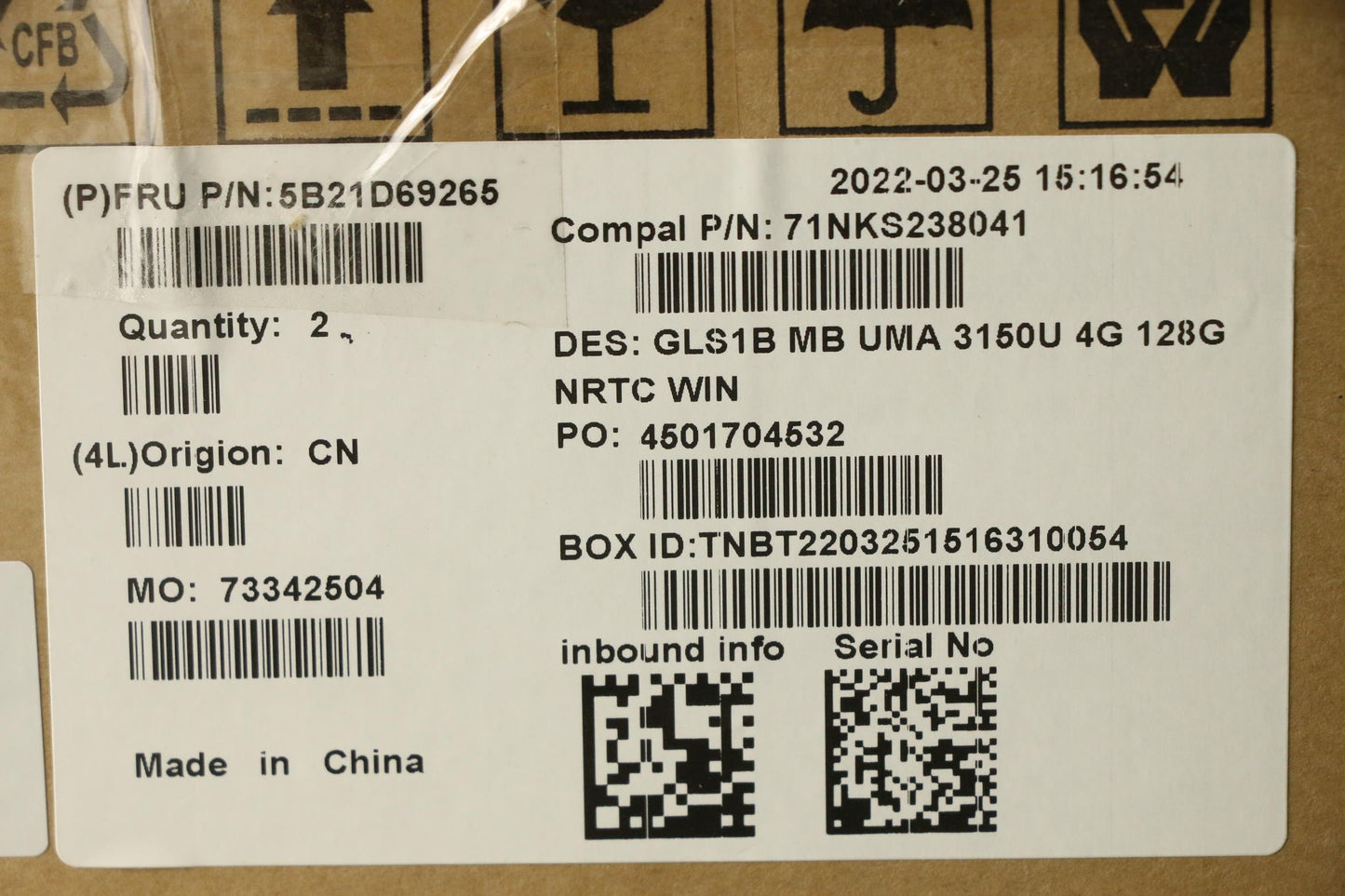 Lenovo Bdplanar Mb C82R1 Win A3150U_U - 5B21D69265