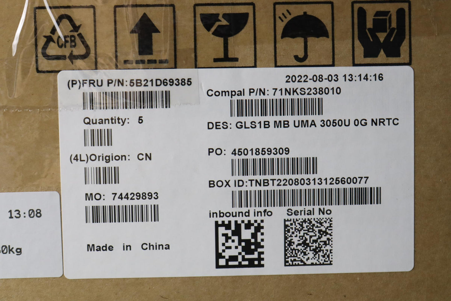 Lenovo Bdplanar Mb C82R1 Nok Asr3050U - 5B21D69385