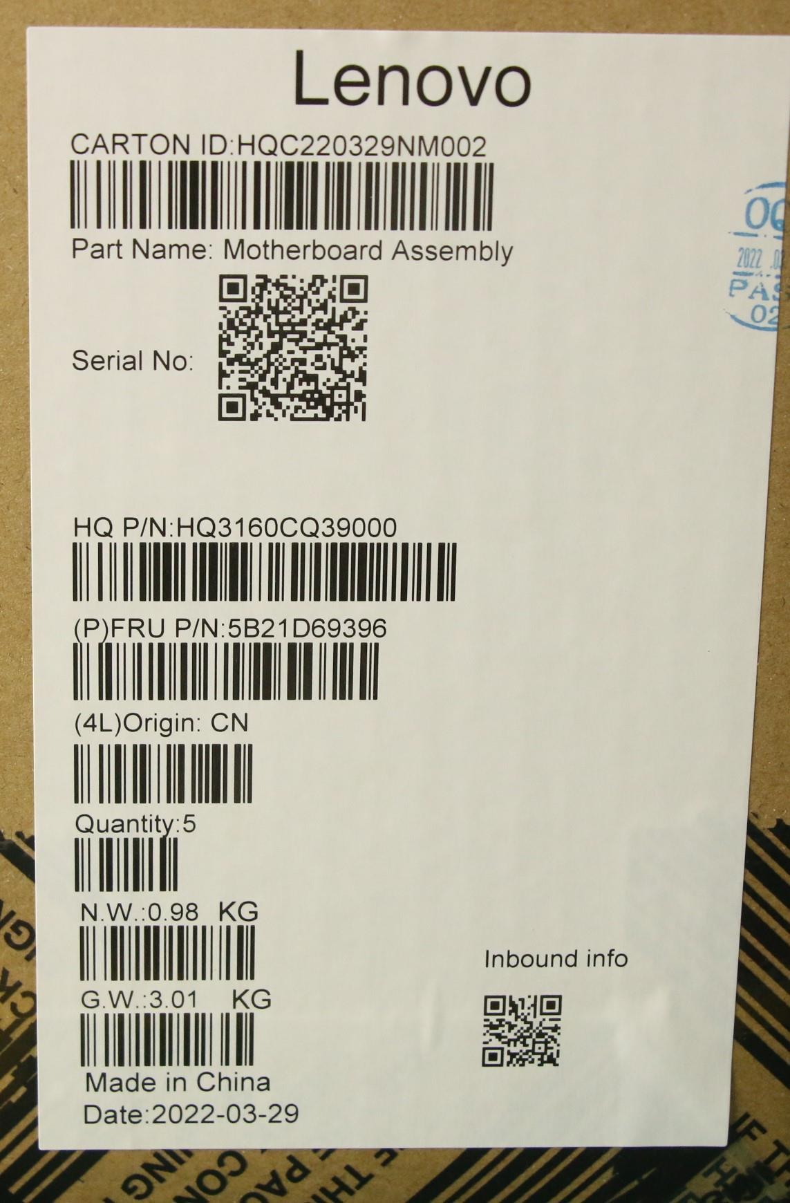 Lenovo Bdplanar Mb H82Qq R75800H_Uma_ - 5B21D69396