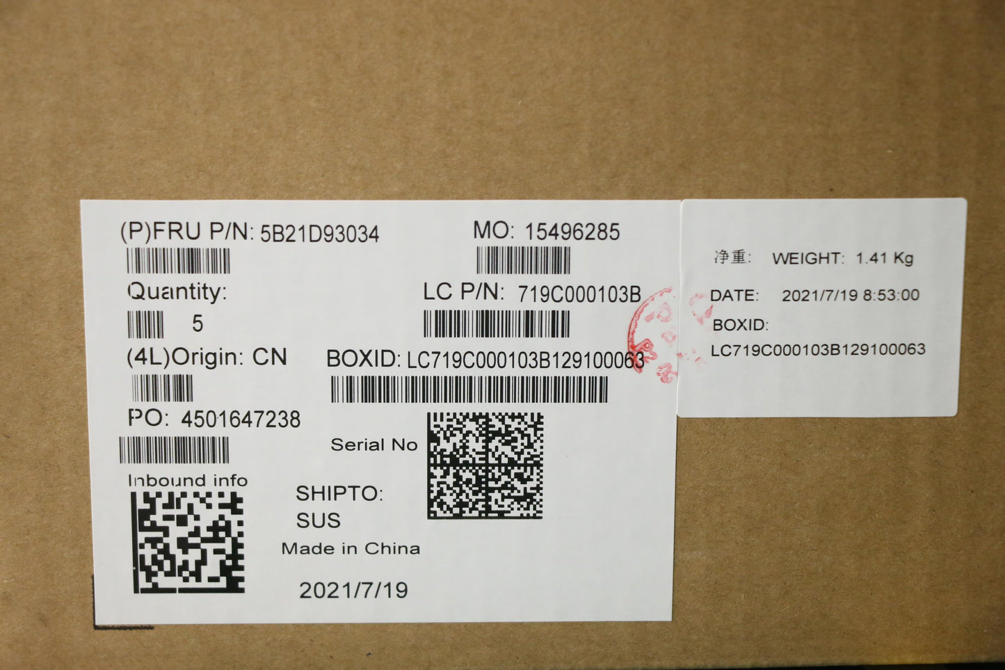 Lenovo Bdplanar I7-1165G7 16G 201 Win - 5B21D93034