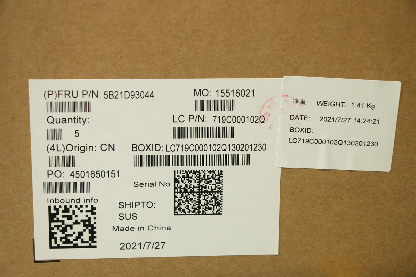 Lenovo Bdplanar I5-1145G7 8G201Vp Win - 5B21D93044