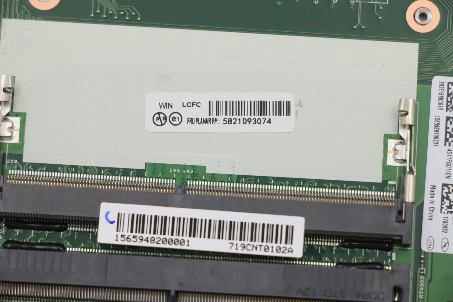 Lenovo Motherboard, i5-11400H, AX201, TPM, Windows - 5B21D93074