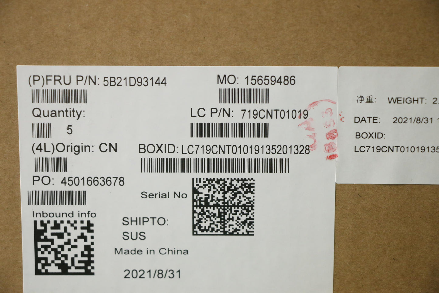 Lenovo Motherboard, i9-11950H, vPro, AX201, Windows, YdT, YAB - 5B21D93144