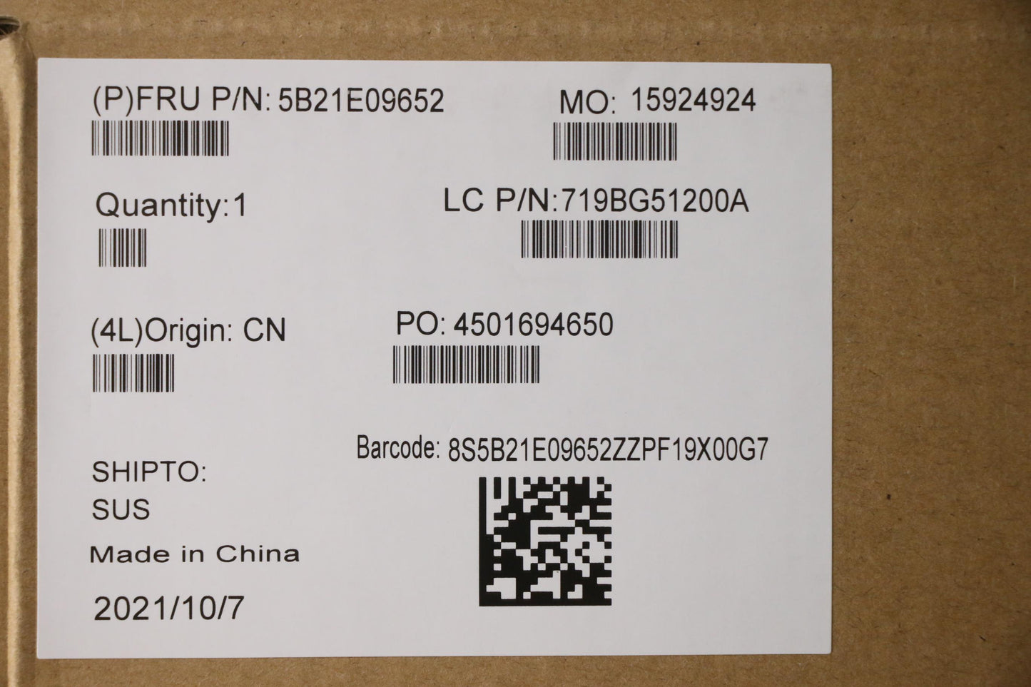 Lenovo Motherboard BDPLANAR, Intel N4020, 4GB RAM, 32GB Storage, Dual Storage SSD+SATA - 5B21E09652