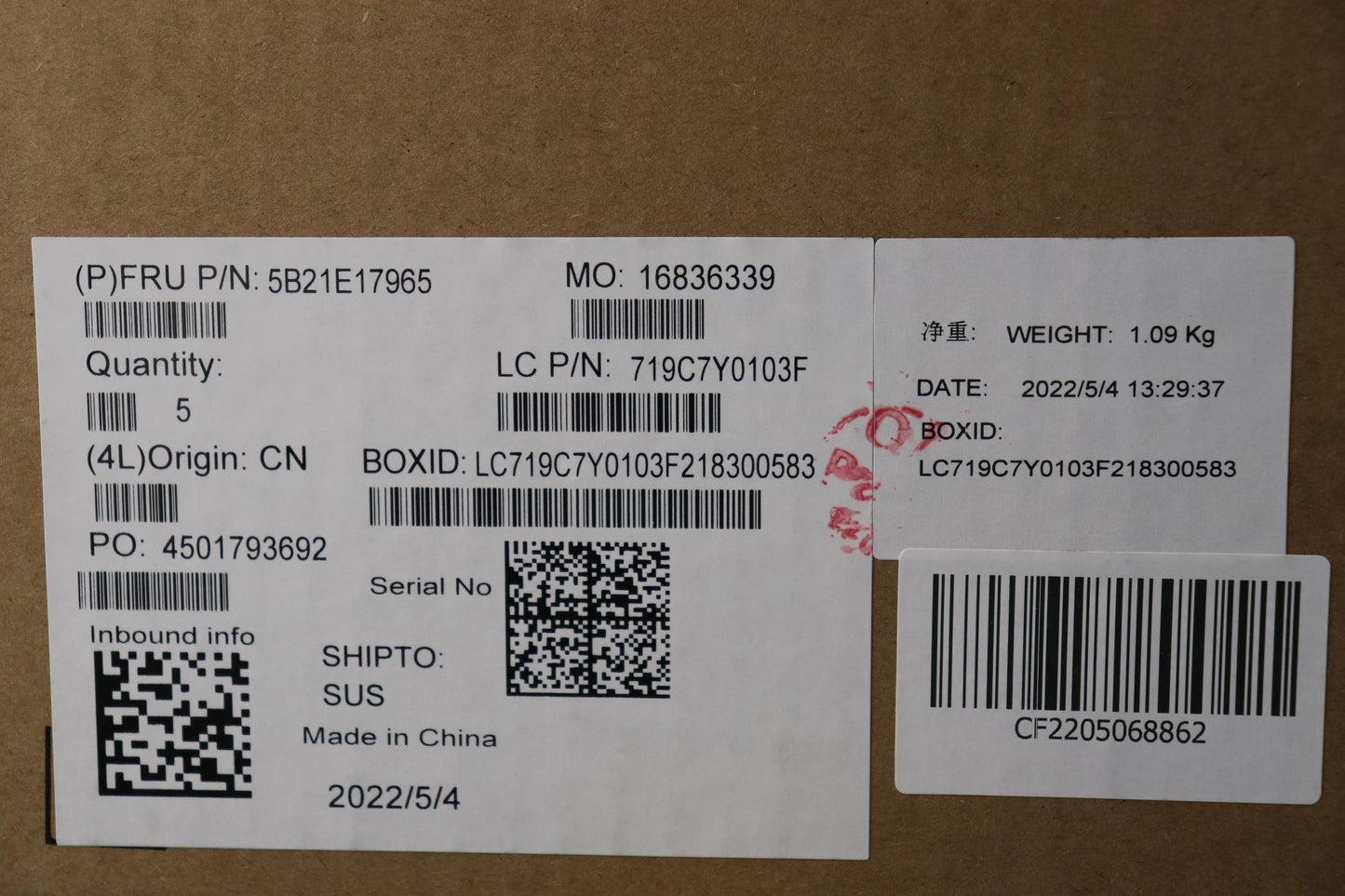 Lenovo Bdplanar Frr7P5850Uig16Gm.2Nok - 5B21E17965