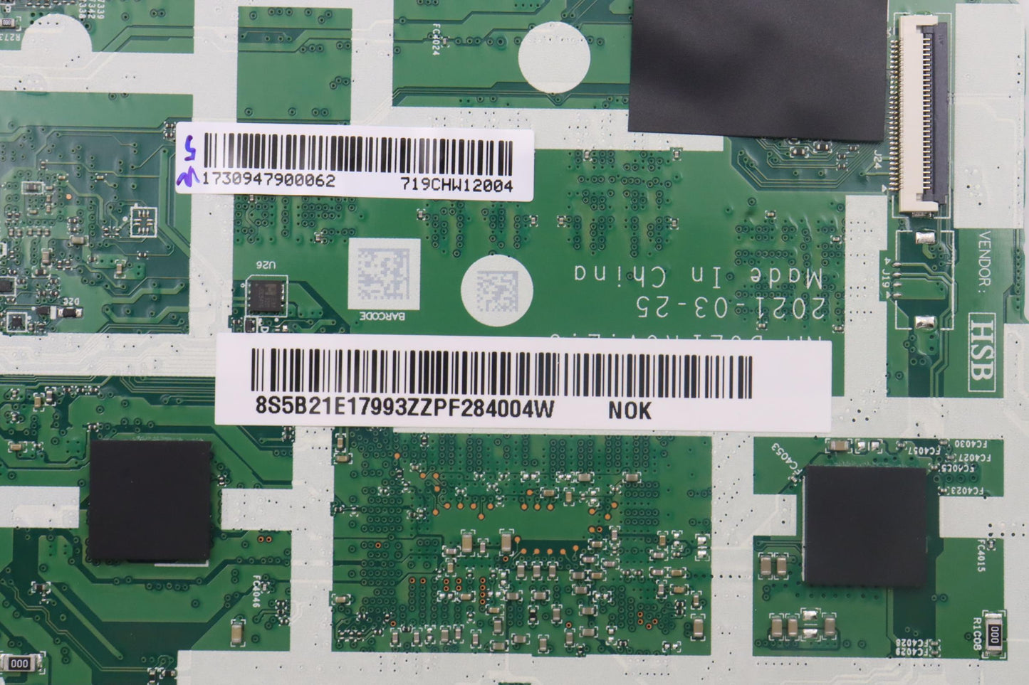 Lenovo Motherboard with N5100, 8GB RAM, 64GB eMMC, No WWAN - 5B21E17993