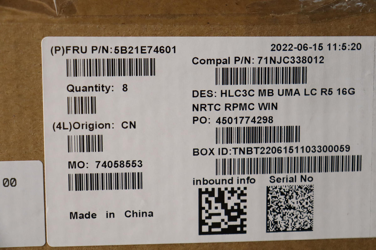 Lenovo Bdplanar Mb C 82Ud Win R55500U - 5B21E74601
