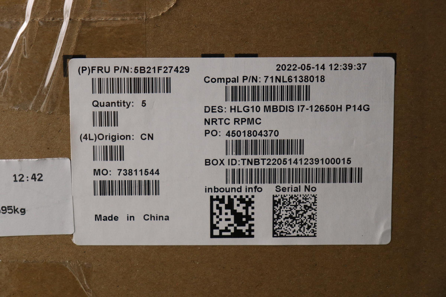 Lenovo Bdplanar Mbc82S9 Nok I71265_30 - 5B21F27429