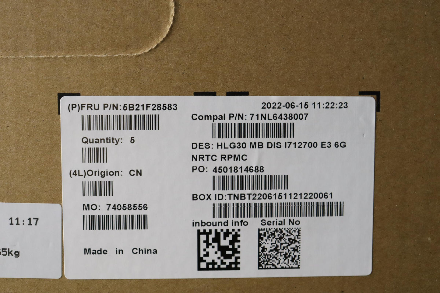 Lenovo Bdplanar Mbc 82S9 Nok I7127030 - 5B21F28583