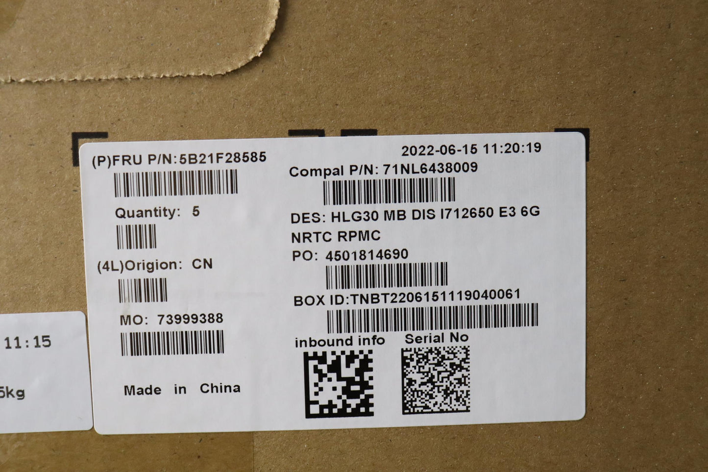 Lenovo Bdplanar Mbc 82S9 Nok I7126530 - 5B21F28585