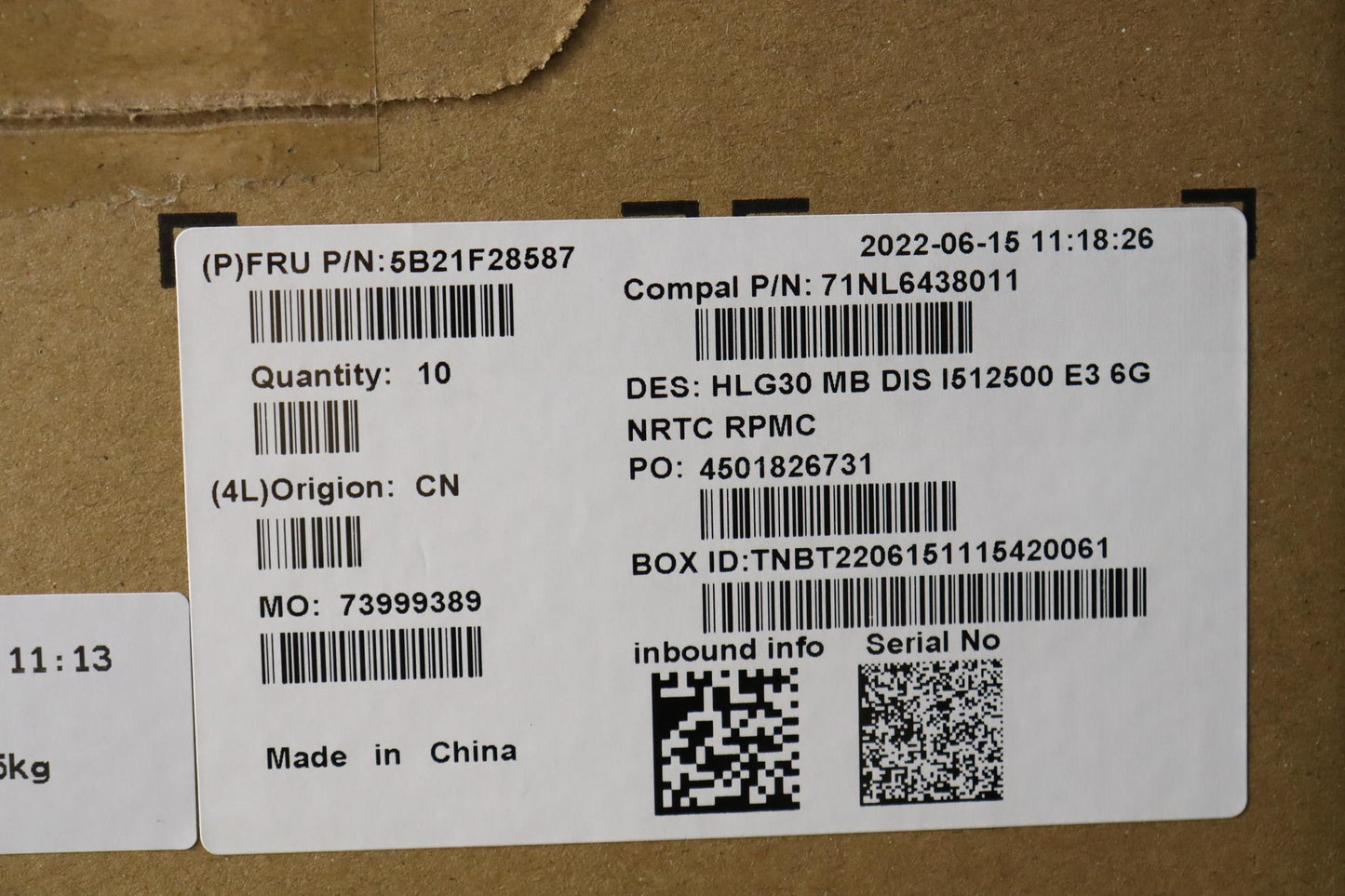 Lenovo Bdplanar Mbc 82S9 Nok I5125030 - 5B21F28587