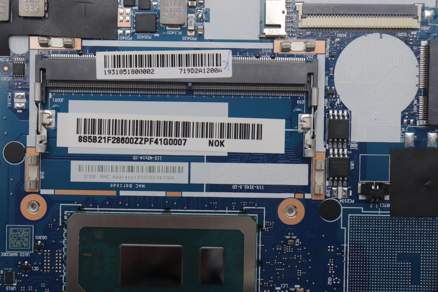 Lenovo Bdplanar Mbl82Rj Nok 8505Uma4G - 5B21F28600