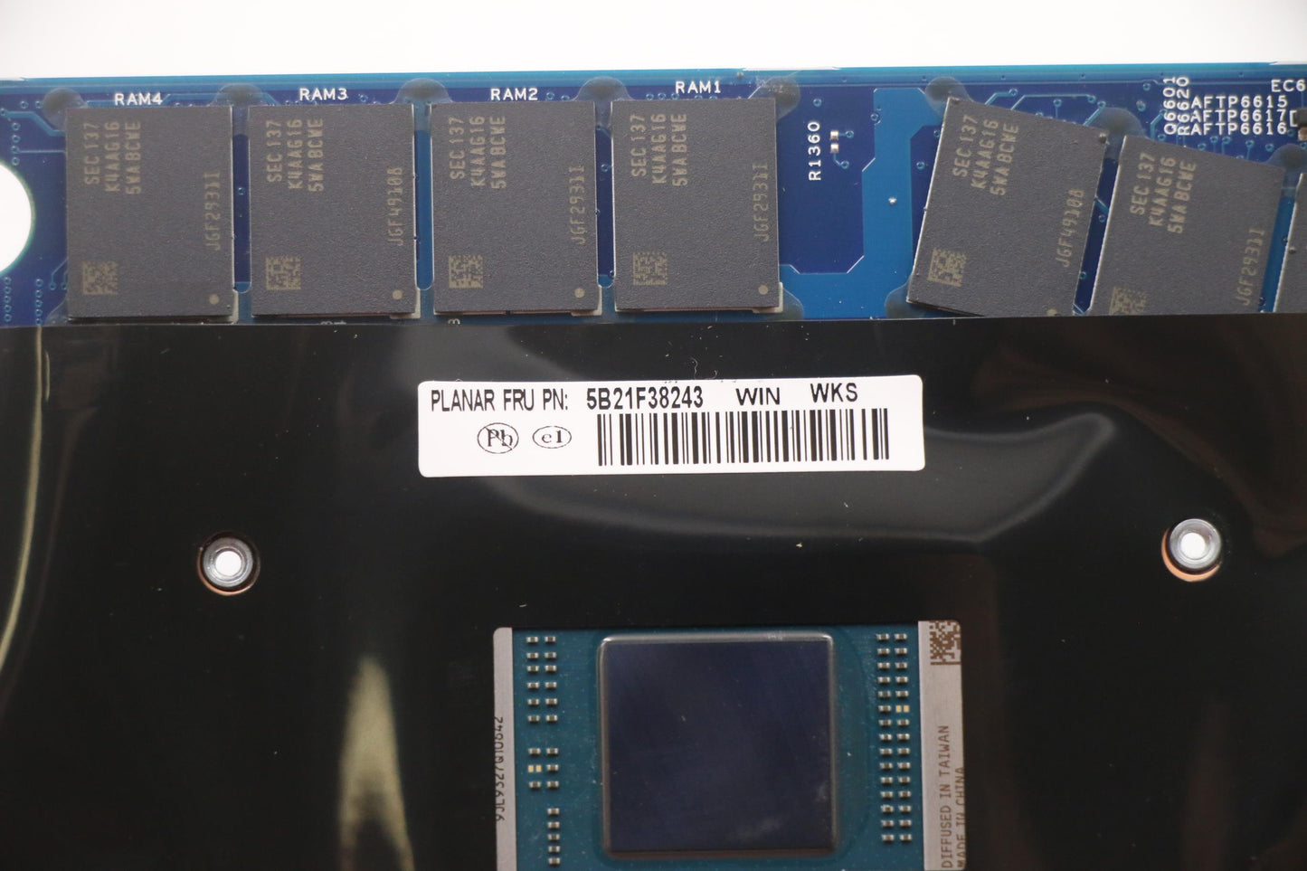 Lenovo Motherboard with R5 PRO 5650U, 16GB RAM, TPM, Windows - 5B21F38243