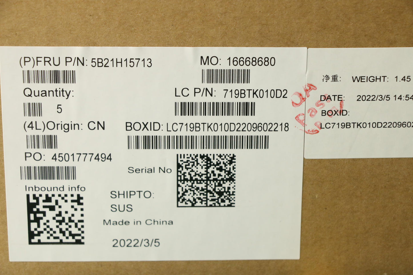 Lenovo Bdplanar Fl I51135G7 8G Win Na - 5B21H15713
