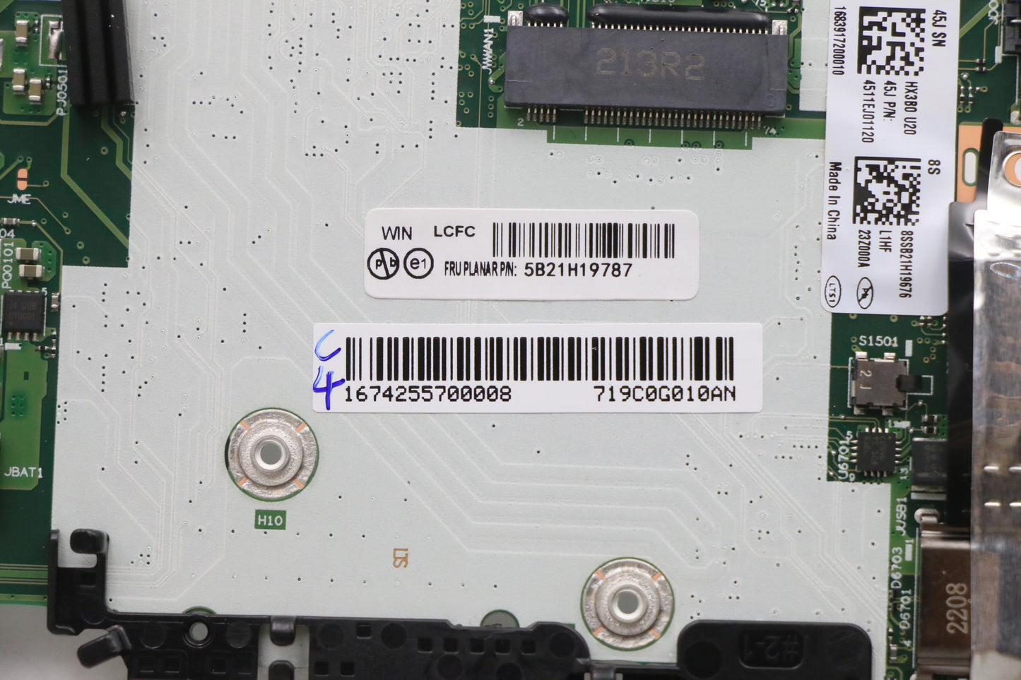 Lenovo Bdplanar I7-1165G7 32G 210 Win - 5B21H19787