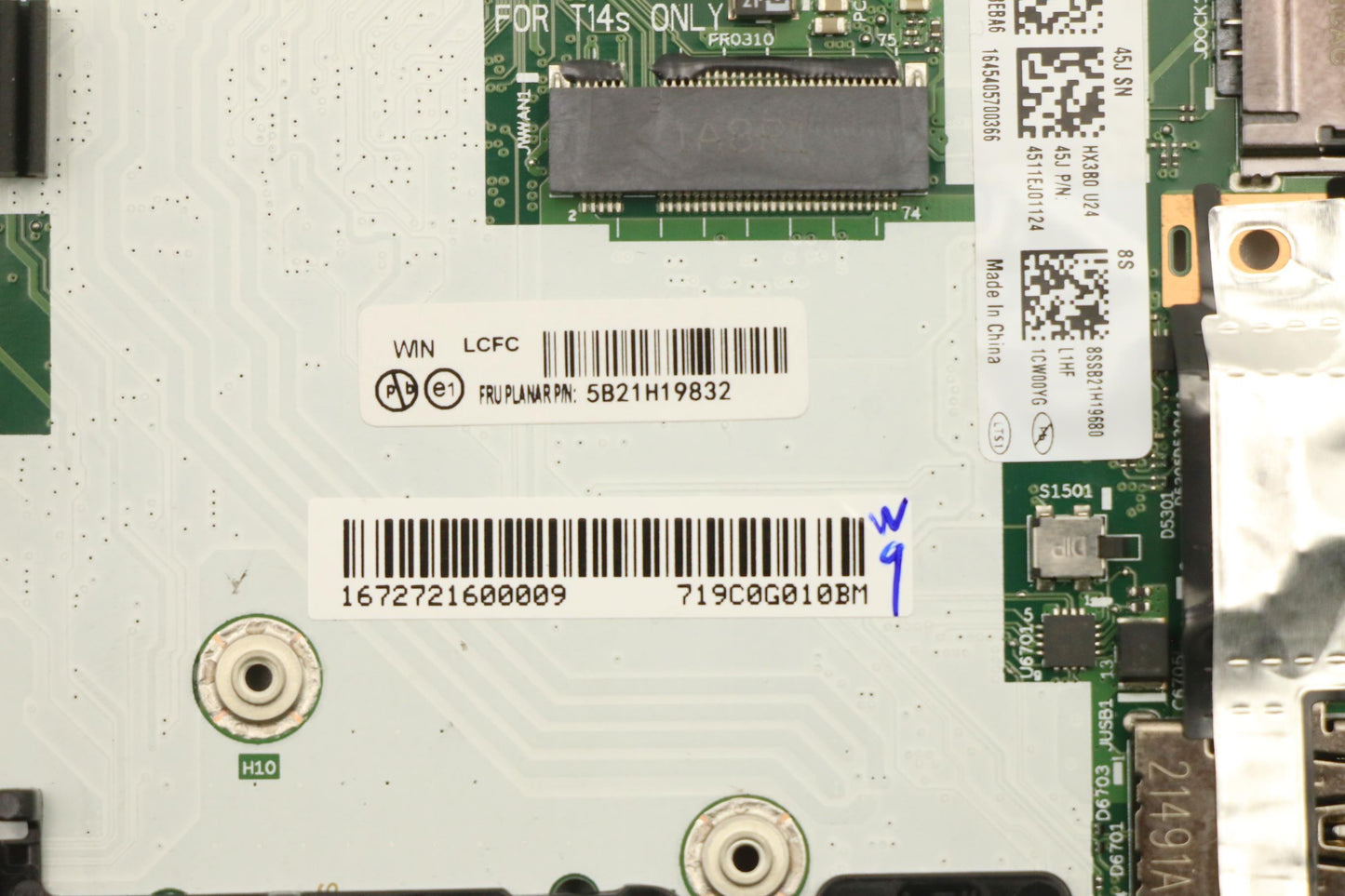 Lenovo Bdplanar I7-1185G716G 210Vpwin - 5B21H19832