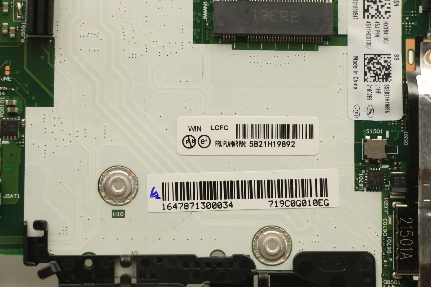 Lenovo Motherboard with i7-1165G7, 16GB RAM, TPM, Windows - 5B21H19892