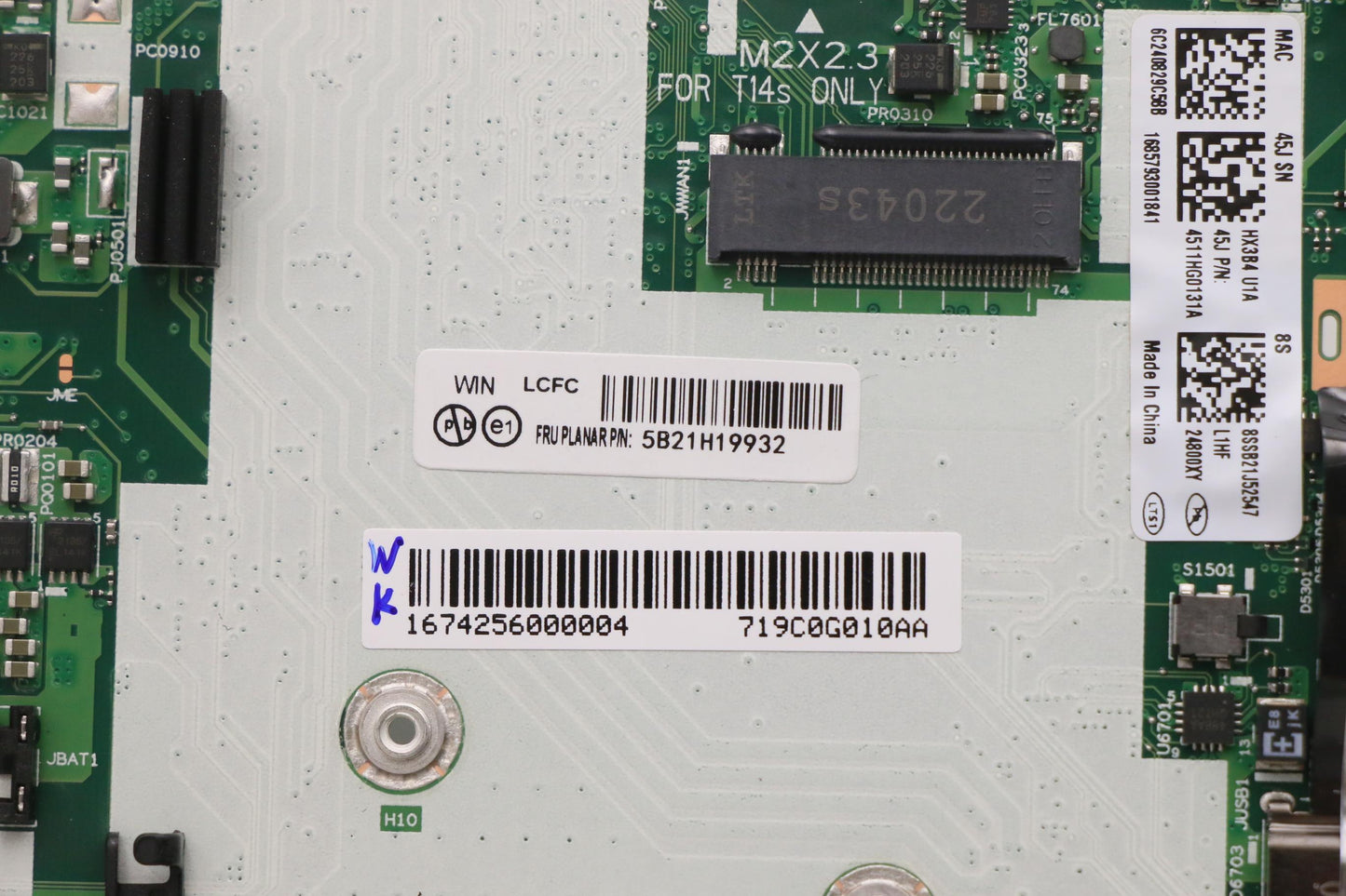 Lenovo Bdplanar I7-1185G7 8G201Vpwin - 5B21H19932