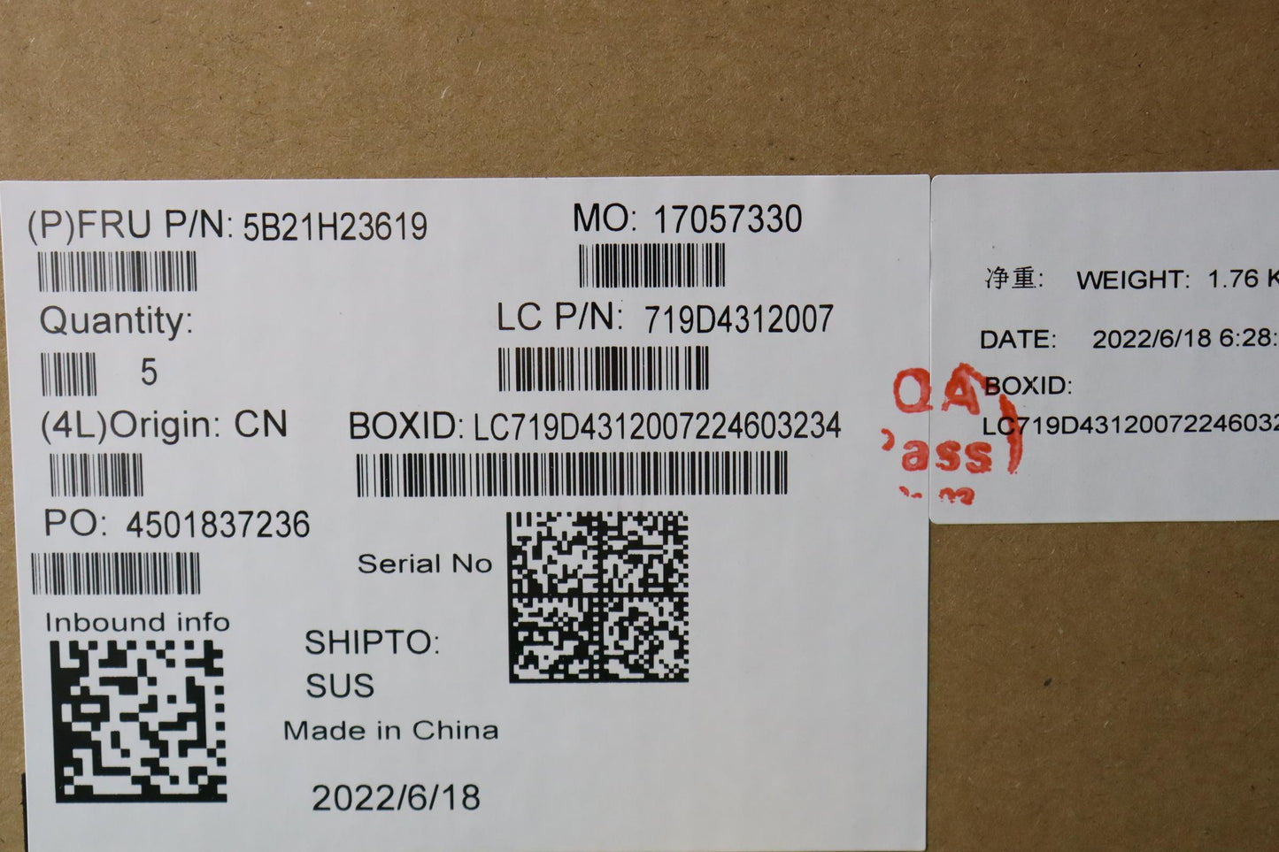Lenovo Bdplanar Mbl82Renok R76800Hrtx - 5B21H23619