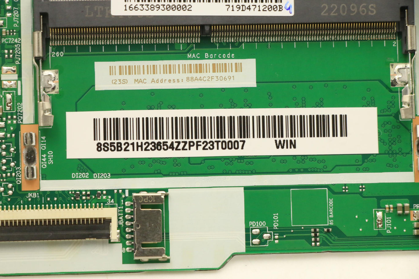 Lenovo Motherboard with Ryzen 5 5625U, UMA Graphics, 8GB RAM - 5B21H23654