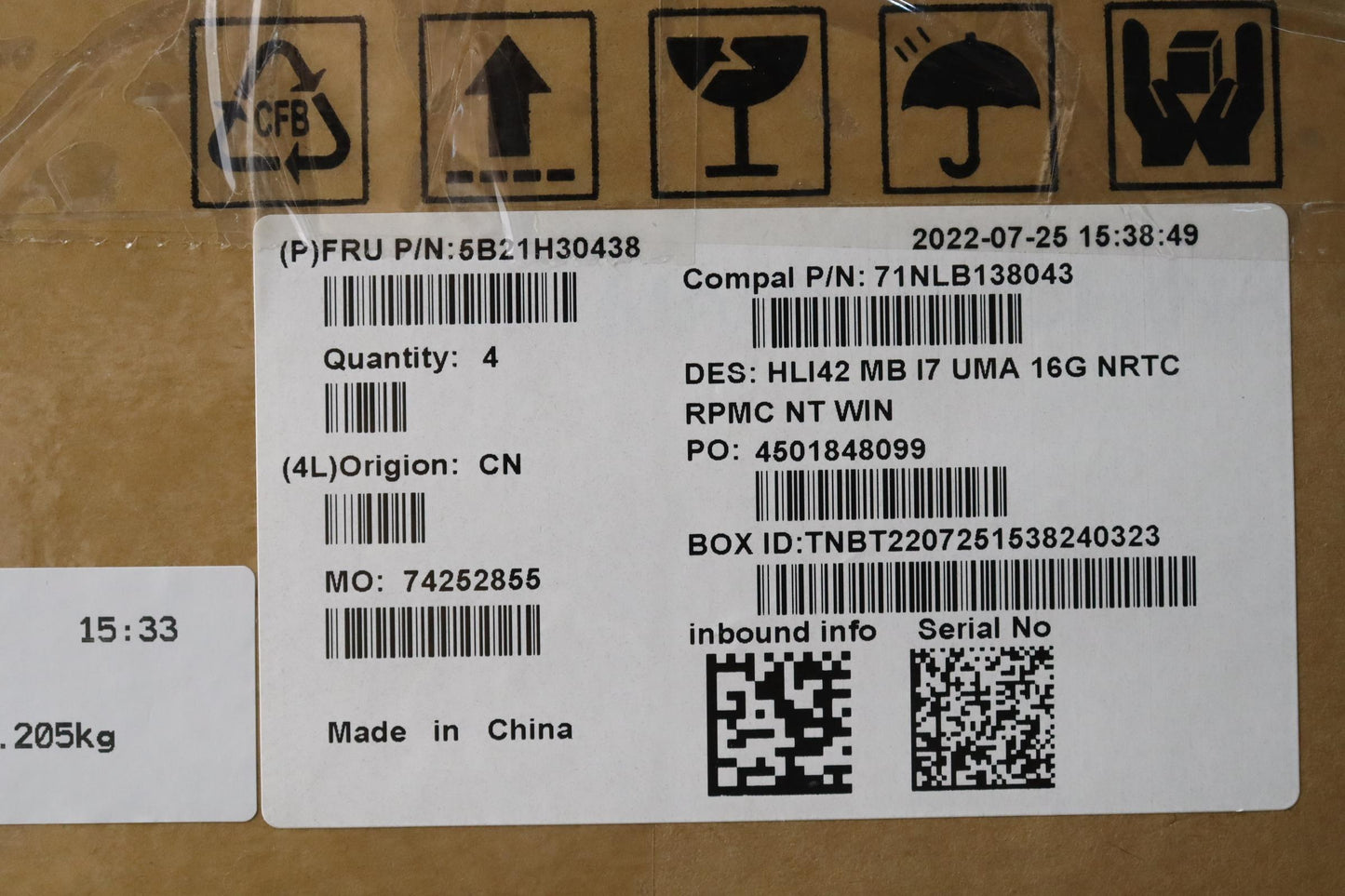 Lenovo Bdplanar Mbc82Sh Win I7126Uma1 - 5B21H30438