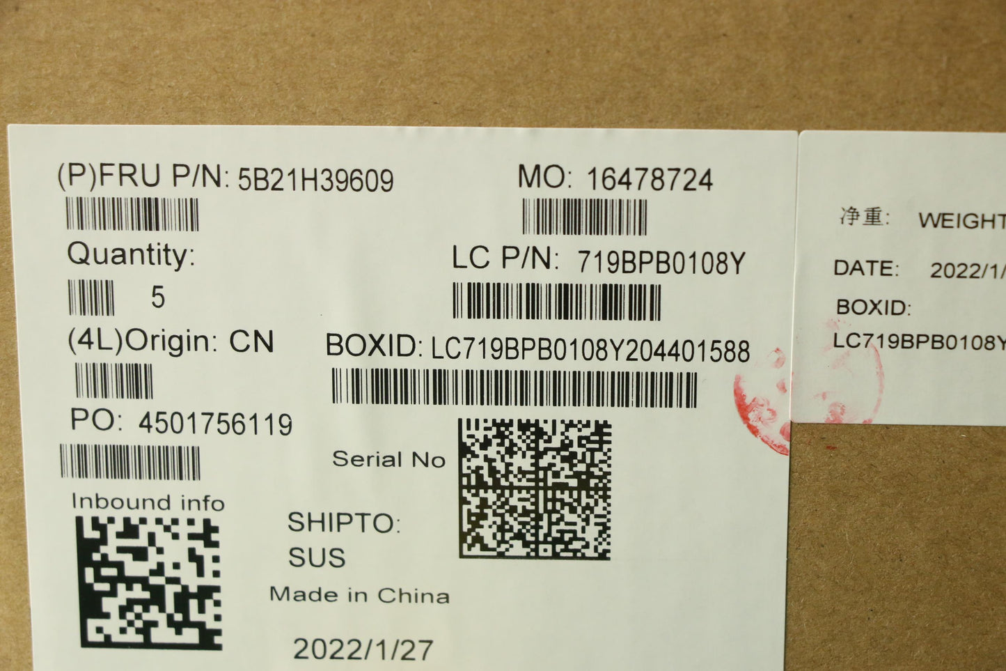 Lenovo Bdplanar Fl-I7-1165G7Umassdnew - 5B21H39609